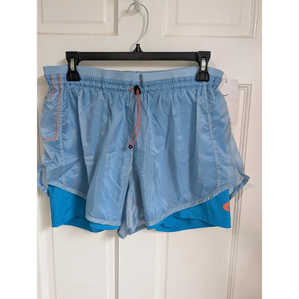 NIKE -Icon Clash Tempo Luxe 2-in-1 Mid-Rise Blue RUNNING SHORTS -NWT - Medium